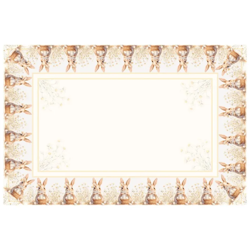 Caminho de Mesa de Páscoa 143x46cm Coelha Margarida