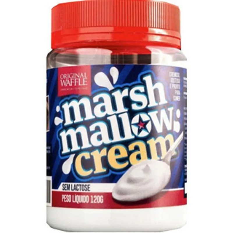 Marshmallow De Colher Cream Sem Lactose Original Waffle 120g