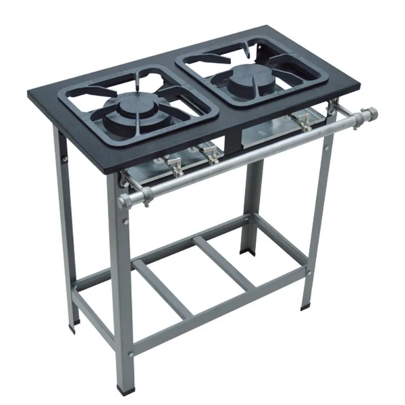 Fogao Industrial 2 Bocas M-6 M/m S2000 30x30 Perfil 6,5cm Com Porta Panela - Metalmaq - METALMAQ