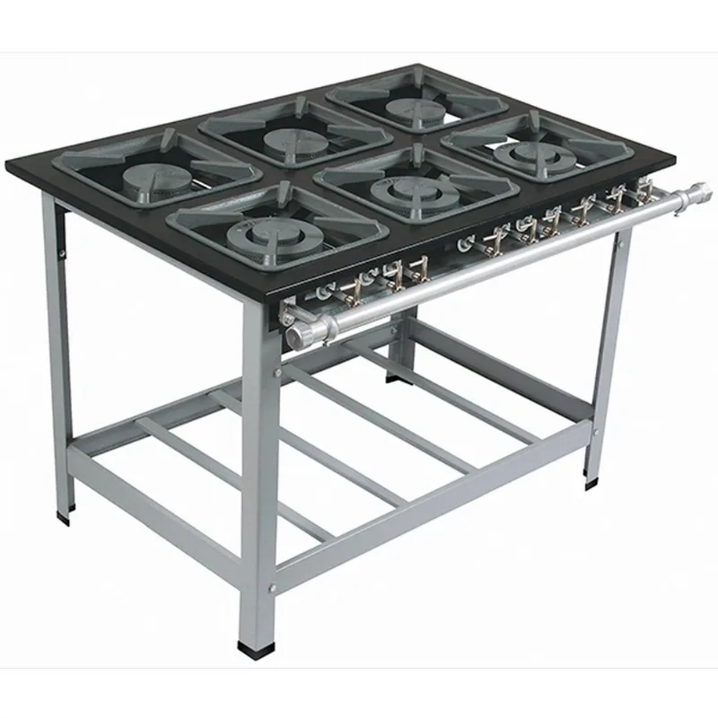 Fogão Industrial 6 Bocas M-15 Q/D Premium 30x30 Perfil 6,5cm - Metalmaq