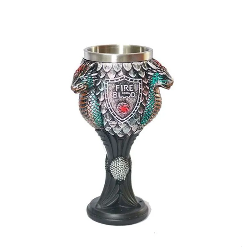 Taça Game Of Thrones 3d Inox - Fire Blood