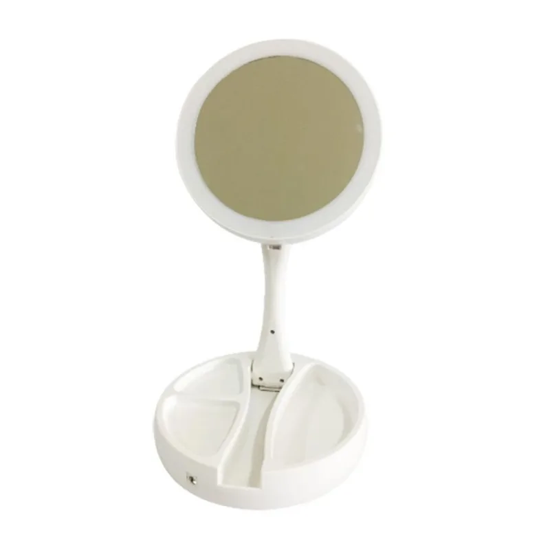Espelho Maquiagem Camarim 10X Luz Led Portátil
