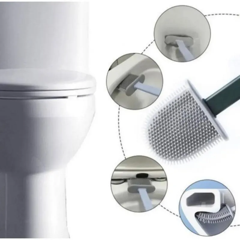 Escova Silicone Vaso Sanitário Base Limpeza Banheiro Privada