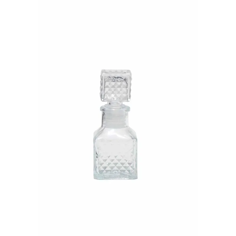 Kit 10 Mini Garrafa Vidro Quadrada 50ml Hermética