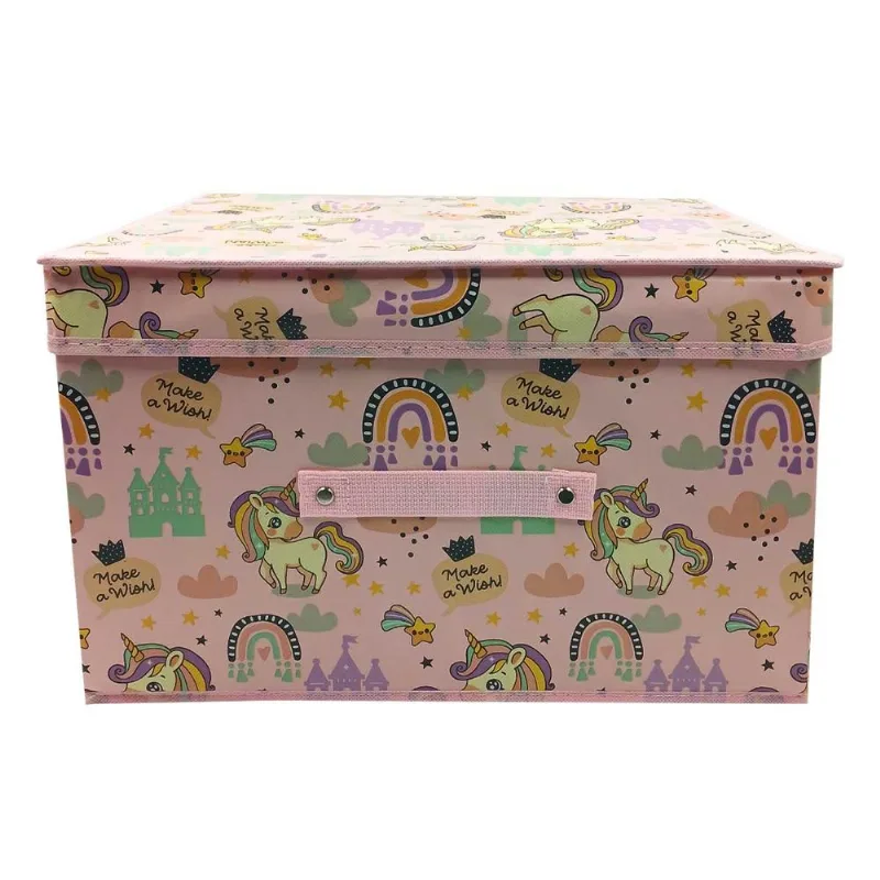 Caixa Organizadora Multiuso 40x30cm em Papel Y888-Rosa