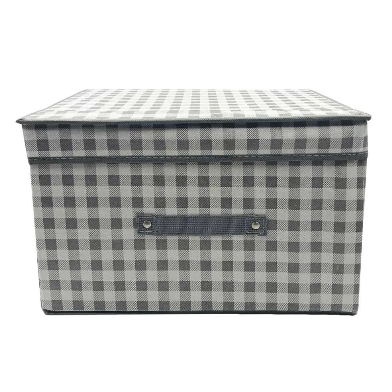 Caixa Organizadora Multiuso 40x30cm em Papel Y888-Cinza