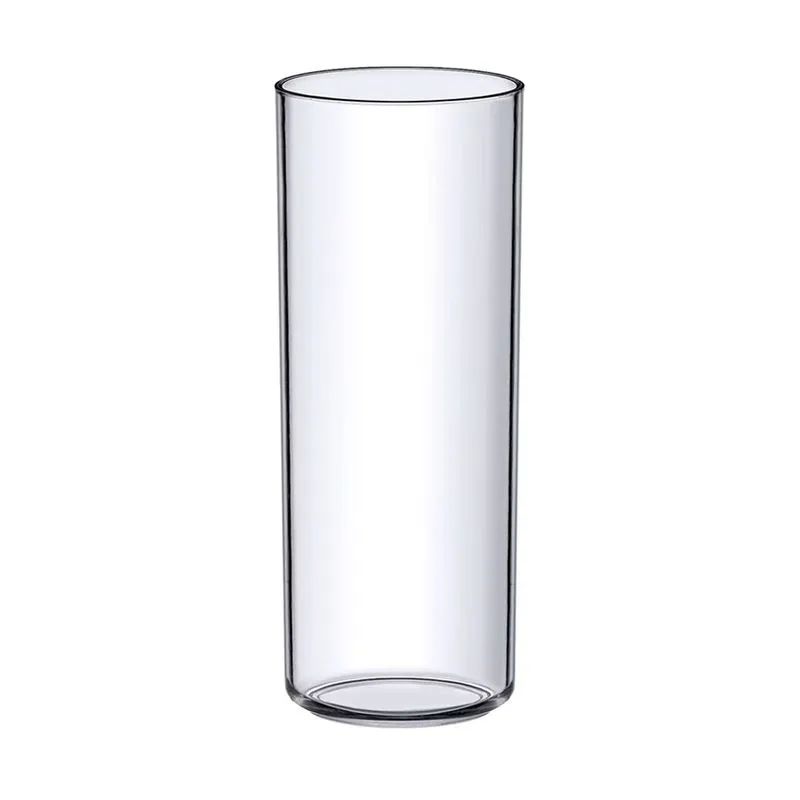 Vaso de Plástico Transparente Cilíndrico 25x10cm Y 888