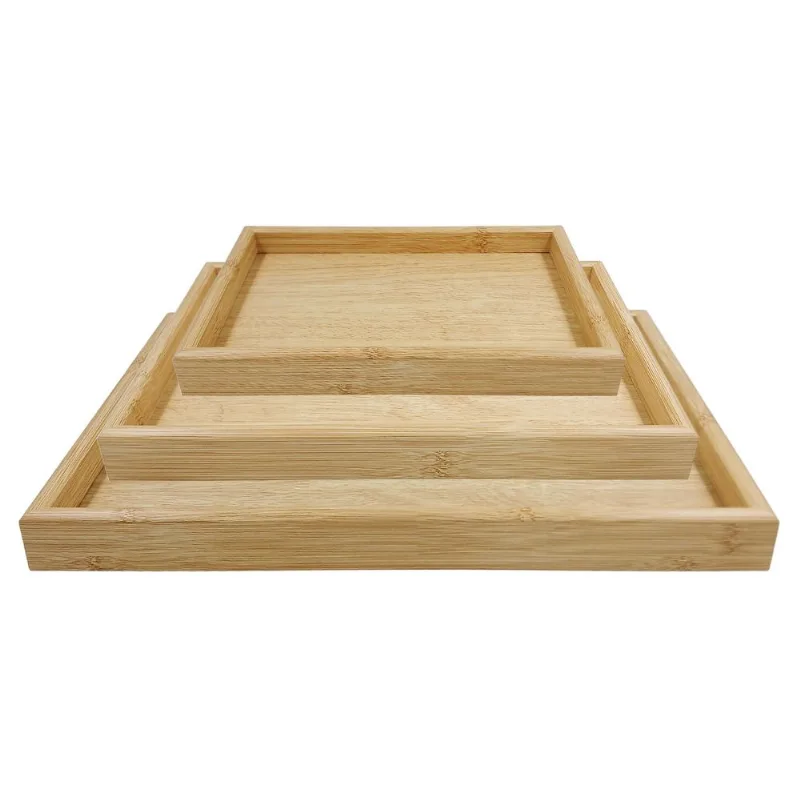 Kit Bandeja C/ Alça 3 Peças em MDF Y888-Bege