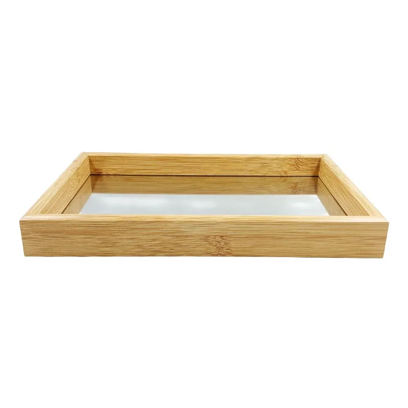 Bandeja Decorativa 30x20x3,5cm em MDF Y888-Bege