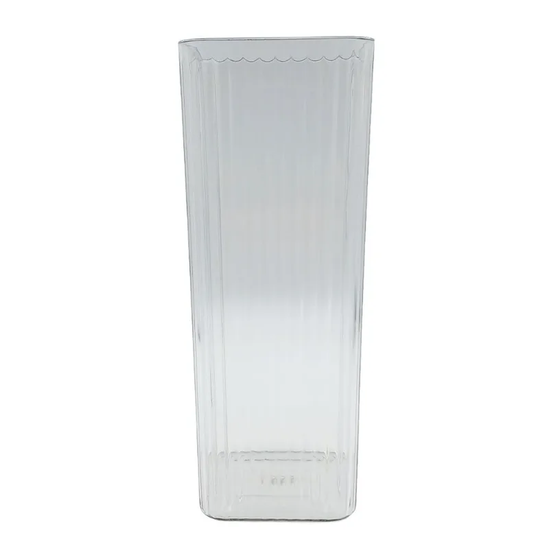 Vaso Canelado Decorativo 22cm em Plástico Y888