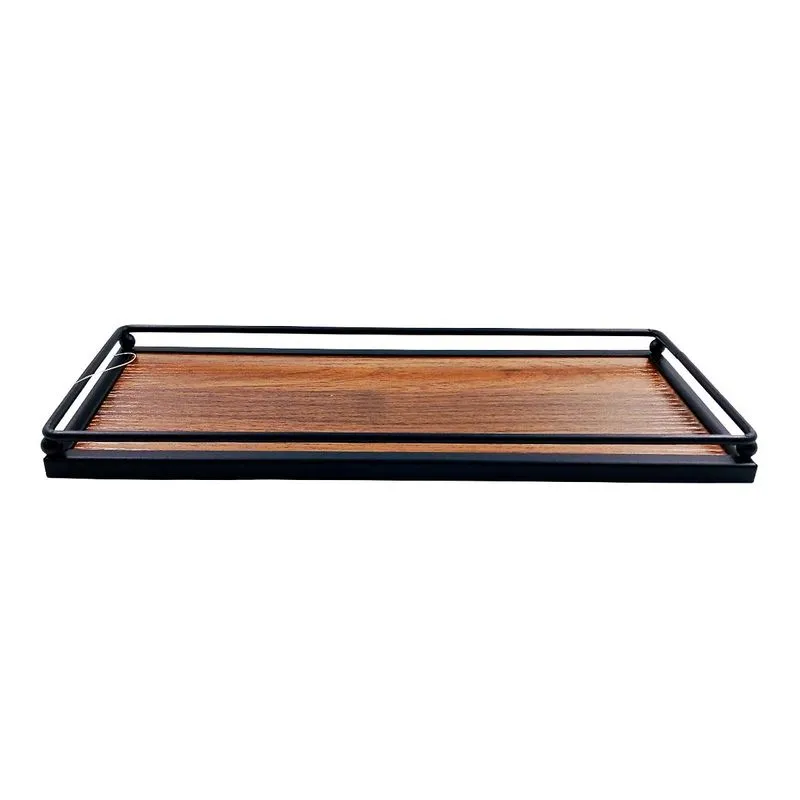 Bandeja Decorativa Retangular 27x12cm em MDF Y888