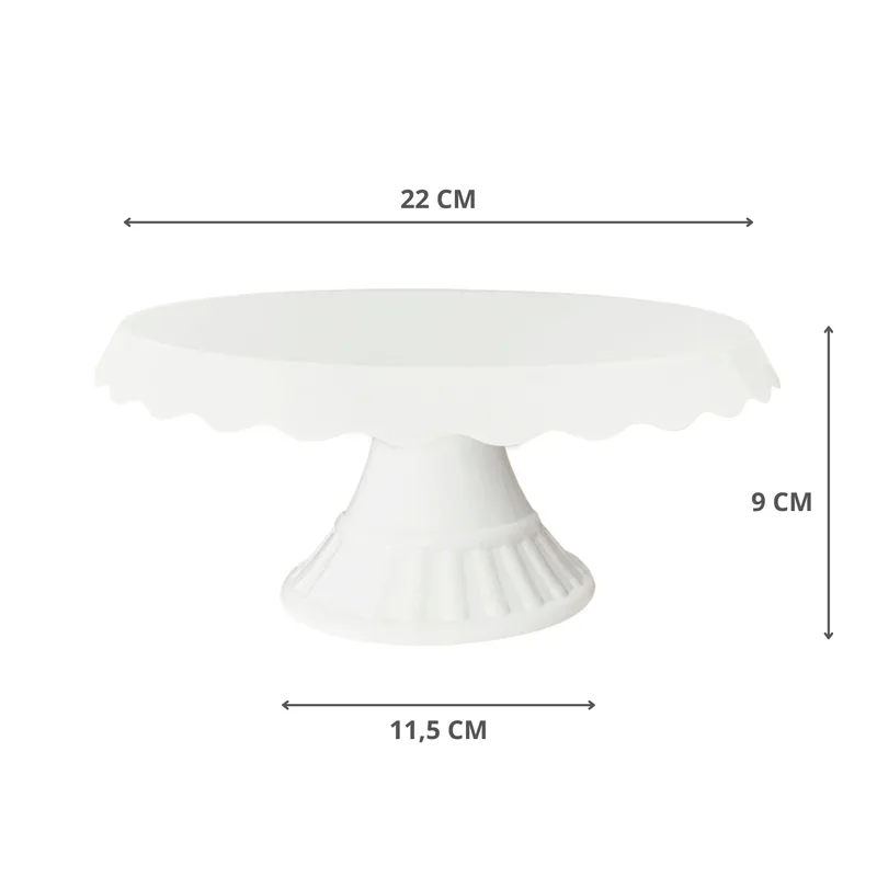 Boleira Slim Branca 22cm MIRANDINHA BOLEIRA SLIM BRANCA 22CM 4183010 MIRANDINHA
