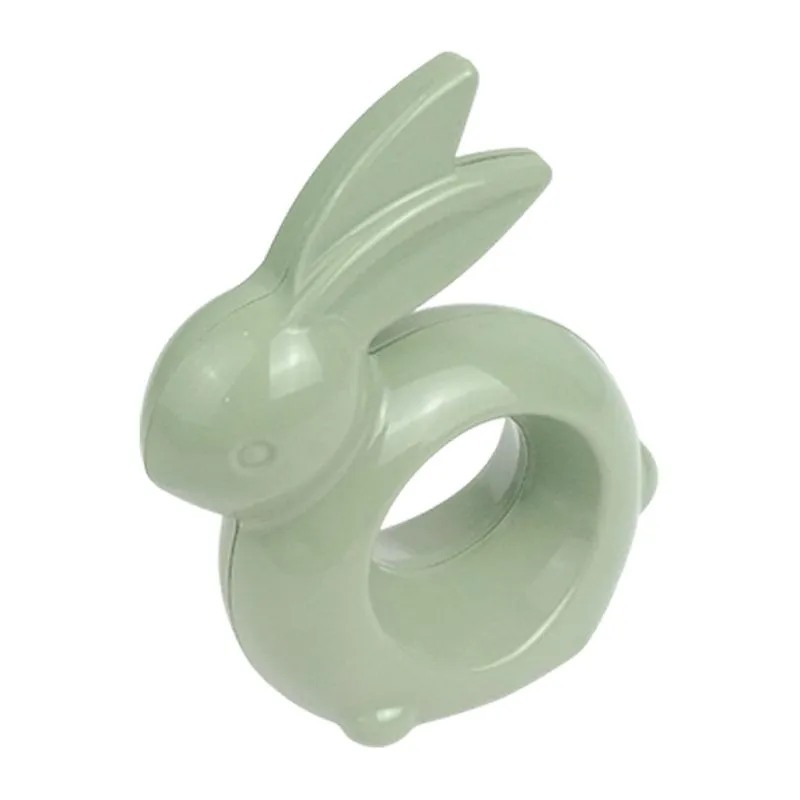 Porta Guardanapo Coelho Verde Eucalipto 4 Unidades 4321063 MIRANDINHA