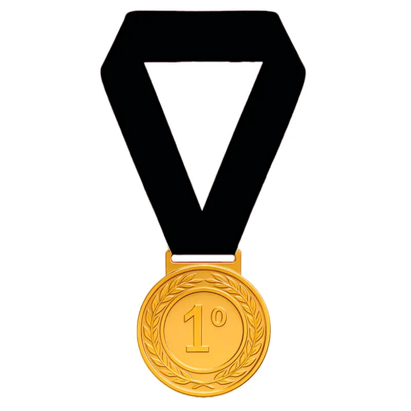 Medalha Dourada Com Cordao Preto 10 Unidades 4335021 MIRANDINHA MEDALHA DOURADA C.CORDAO PRETO 10UN 4335021 MIRANDINHA