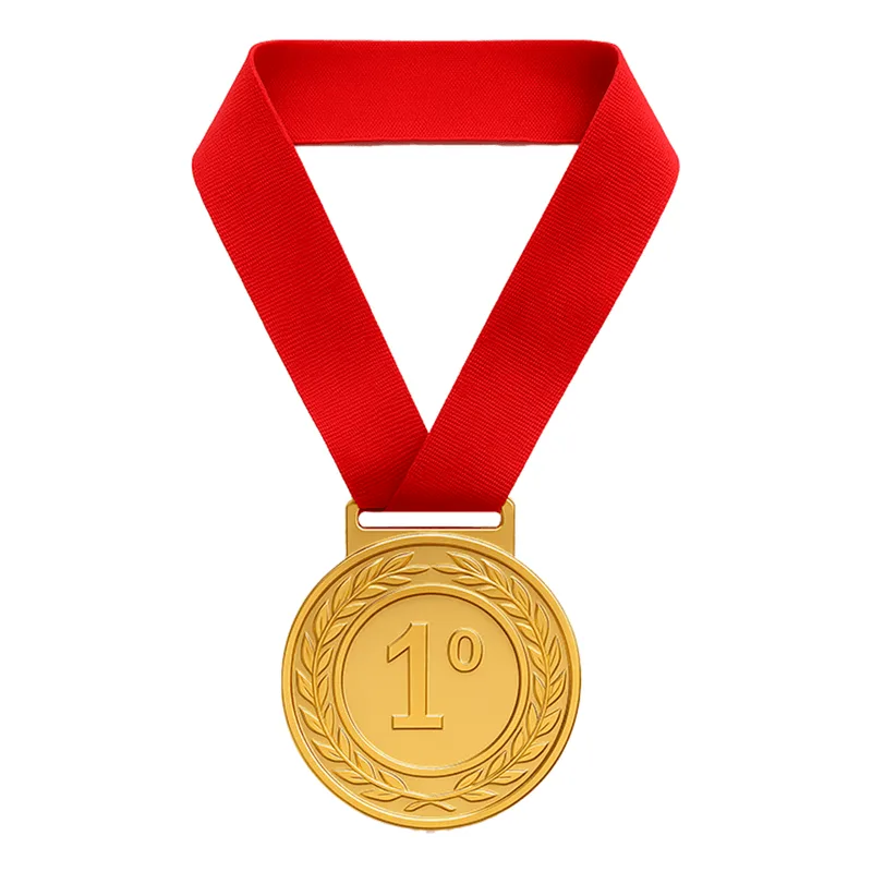 Medalha Dourada Com Cordao Vermelho 10 Unidades 4335031 MIRANDINHA MEDALHA DOURADA C.CORDAO VERM 10UN 4335031 MIRANDINHA