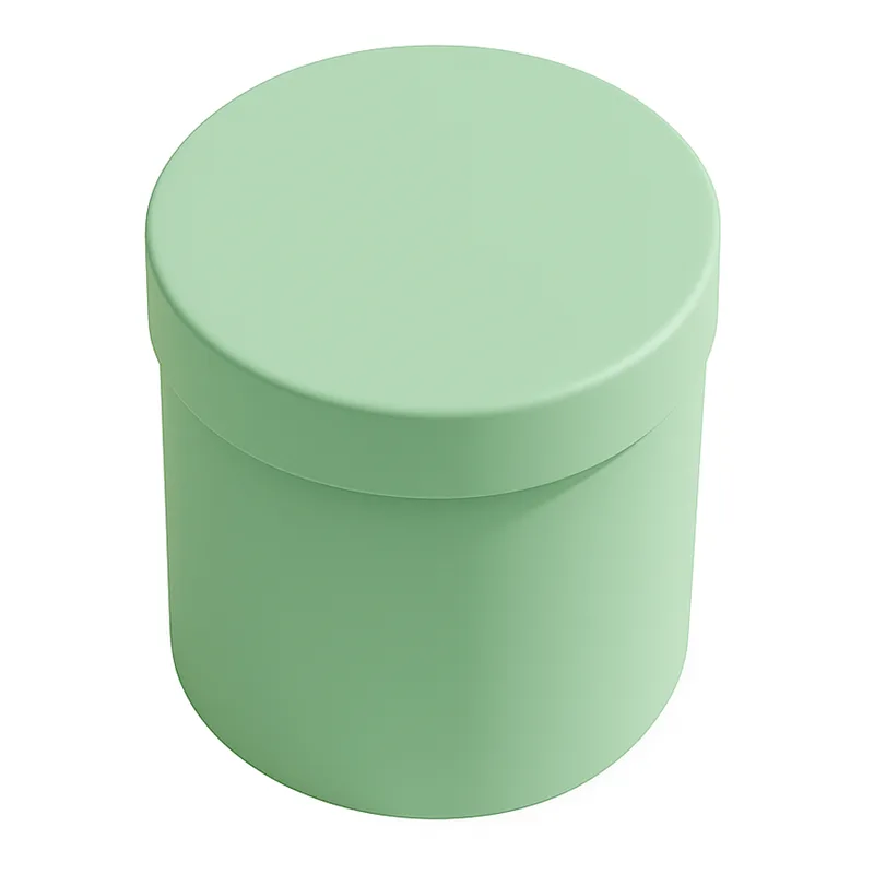 CAIXA REDONDA VERDE EUCALIPTO 150X160MM 4330063 MIRANDINHA