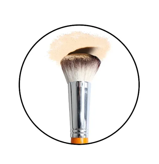 Pincel Klass Vough Curto Para Pó e Blush Brown Line 02