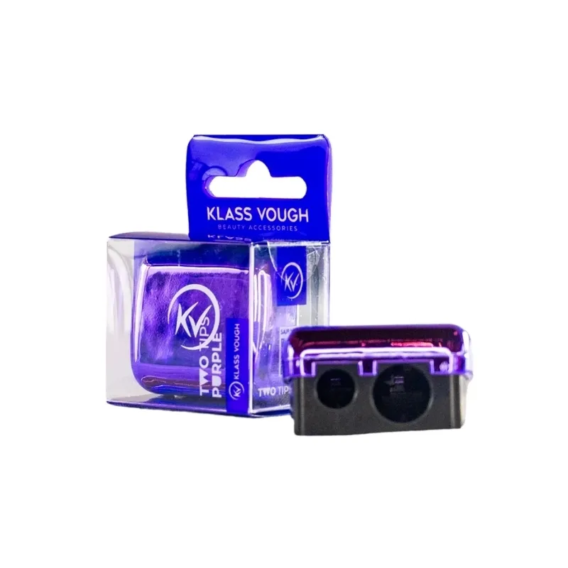Apontador Universal com 2 Furos Entradas Com Depósito Two Tips Purple Preto e Lilás Klass Vough