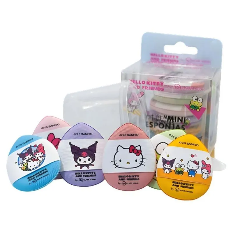 Kit com 6 Mini Esponjas Hello Kitty and Friends by Klass Vough