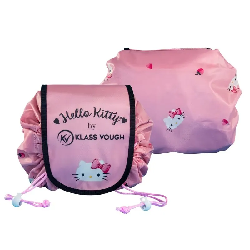 Nécessaire Ajustável Hello Kitty para Acessórios com Elástico Rosa Klass Vough