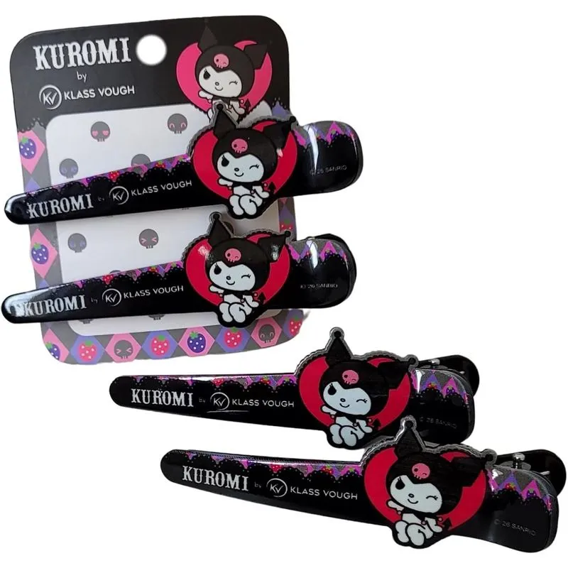 Presilhas Tic Tac Kuromi para Cabelos Preta Com 2 Unidades Klass Vough