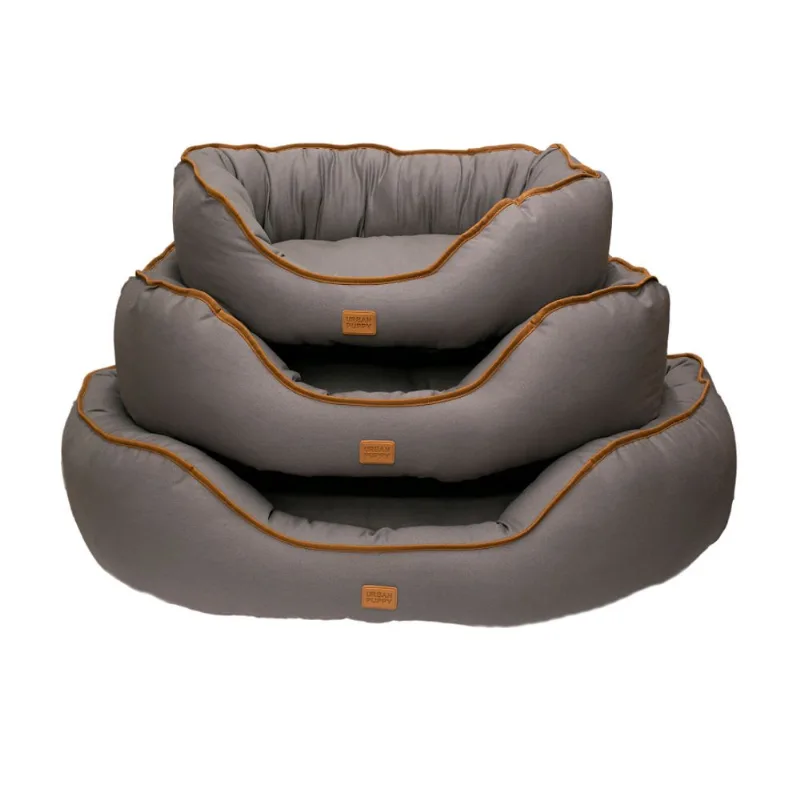 Cama Lisa Oval Sarja para Cães e Gatos Cinza - Tamanho G