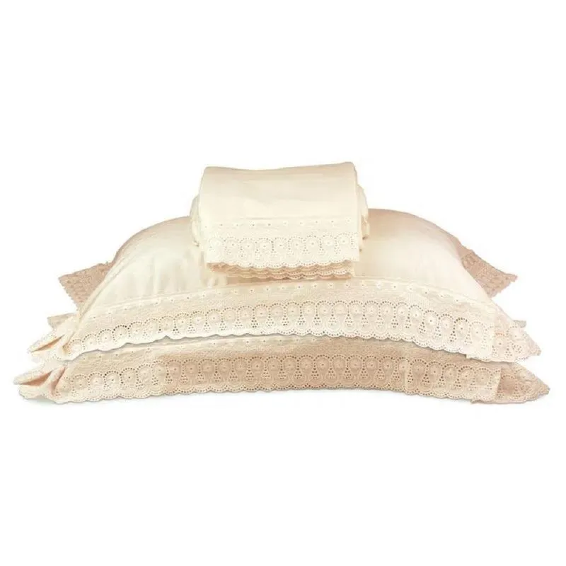 Jogo de Cama King Percal 300 fios Cristal Renda Buettner