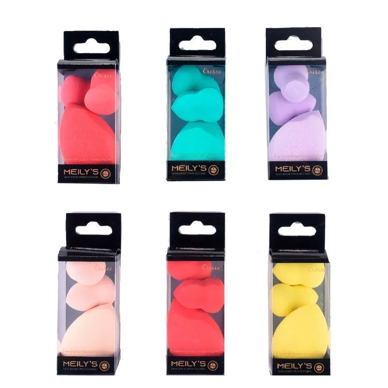 Esponja Para Maquiagem Meily,s 6 Kits com 3 unidades