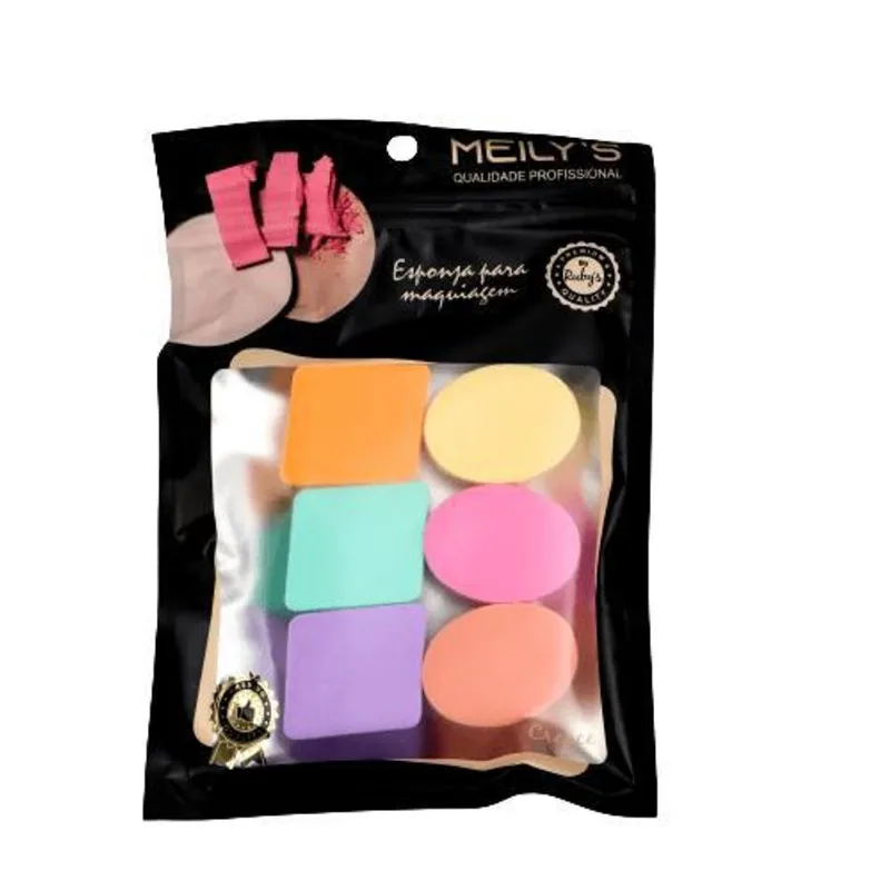 Kit Com 6 Esponjas Para Maquiagem Meily's