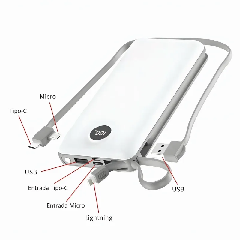 Carregador Portátil 4 Saídas 10000mAh 3.1A A'Gold BTE-09A