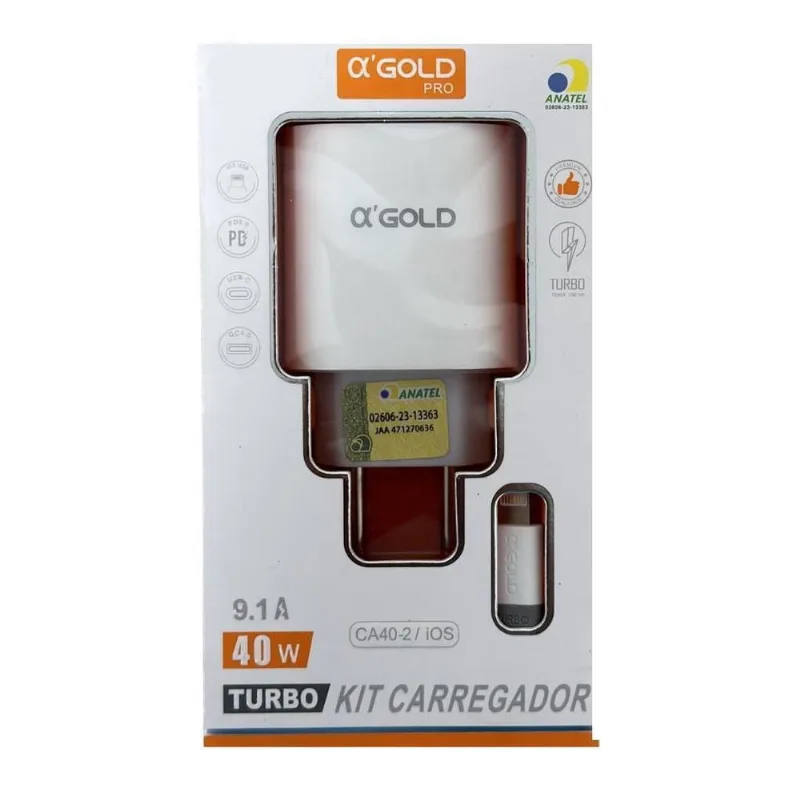 Kit Carregador Turbo Tipo C 9.1A 40W