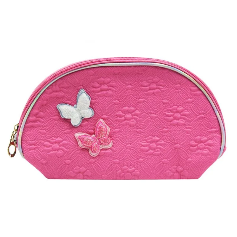 Nécessaire Borboleta C/ Alça 17,5x13cm em Poliéster Rubys-Pink