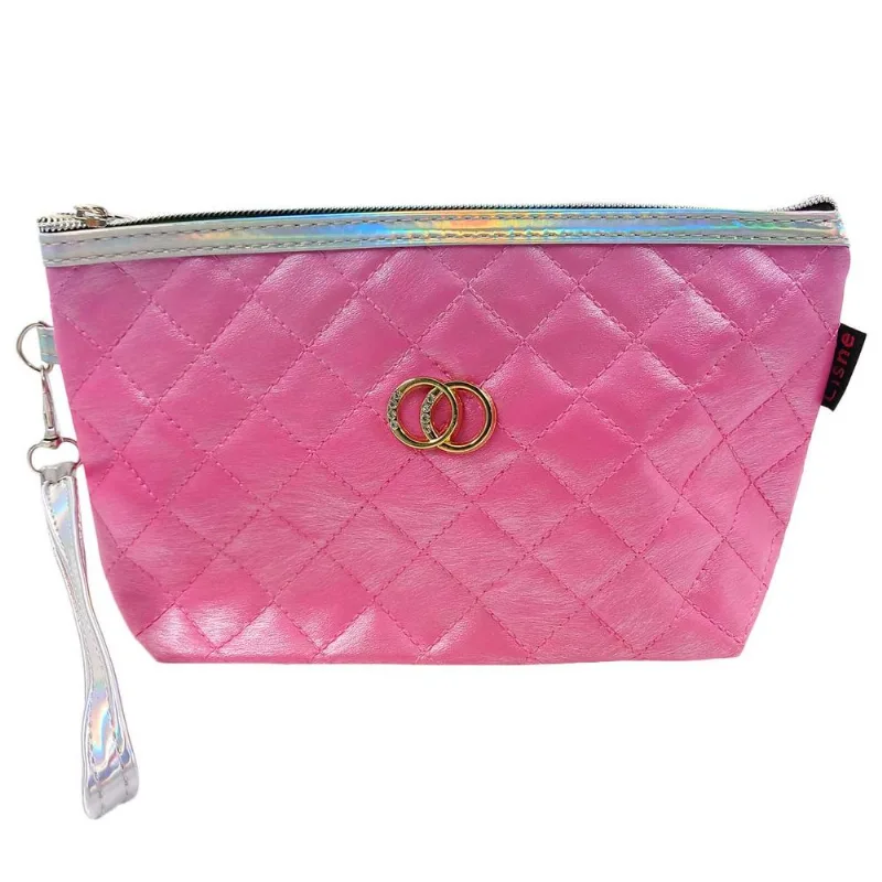 Nécessaire C/ Alça 13x24cm em Poliéster Rubys-Rosa Escuro