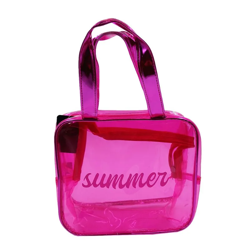 Nécessaire Neon C/ Alça 22,5x21cm em PVC Rubys-Pink