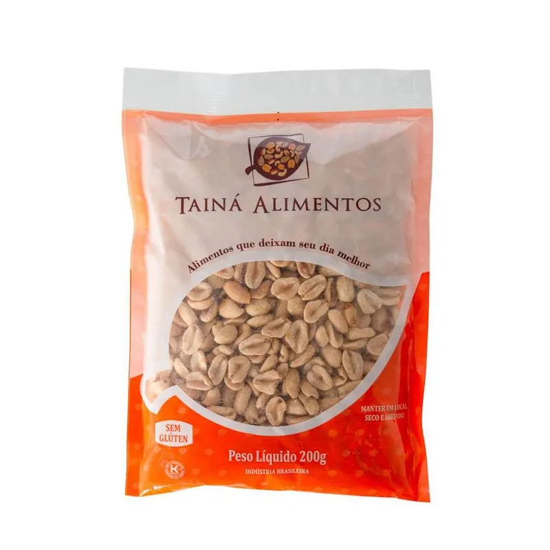 Amendoim Torrado Sem Sal Sem Glúten Tainá Alimentos 200g