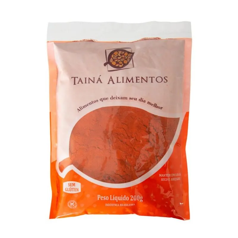 Páprica Defumada Sem Glúten Tainá Alimentos - Pacote 200g