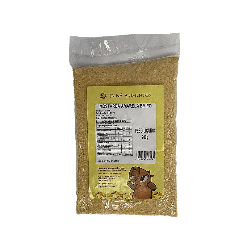 Mostarda Amarela Em Pó Tainá Alimentos 200g