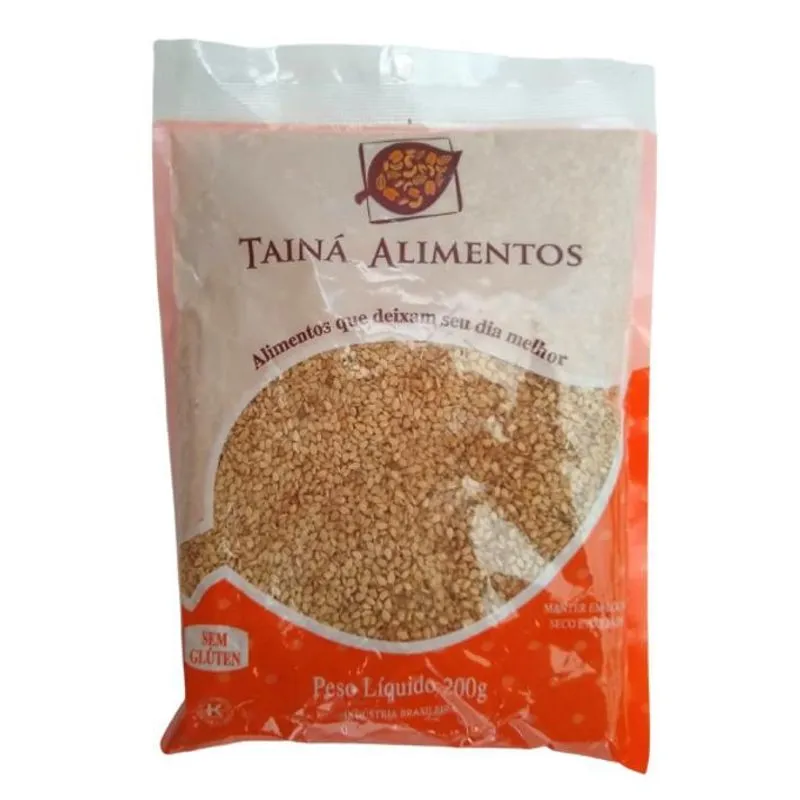 Gergelim Torrado Tainá Alimentos 200g