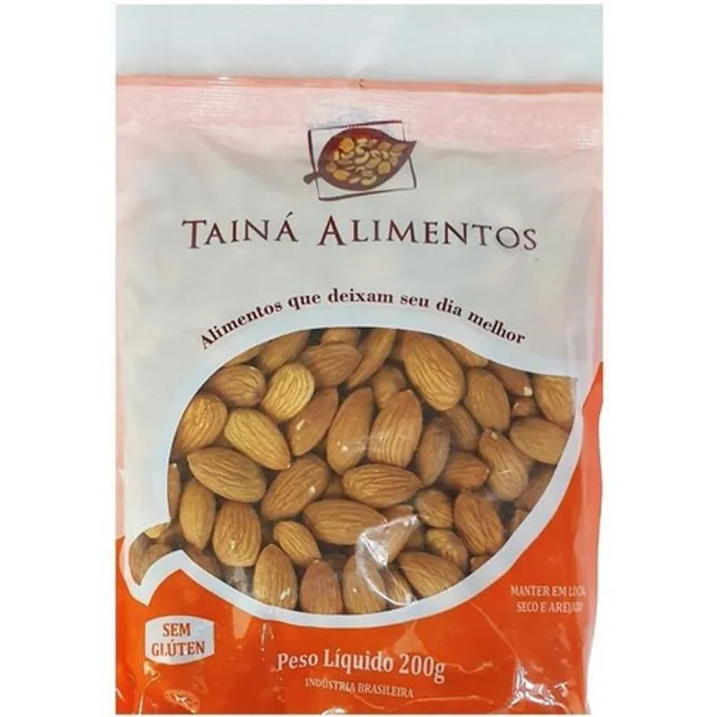 Amêndoa Chilena Crua E Sem Casca 200g Tainá Alimentos