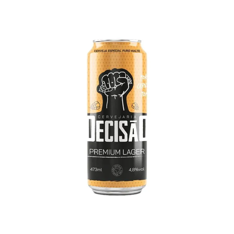 01 Lata 473 Ml Decisão - Premium Lager - Cerveja Maravilhosa