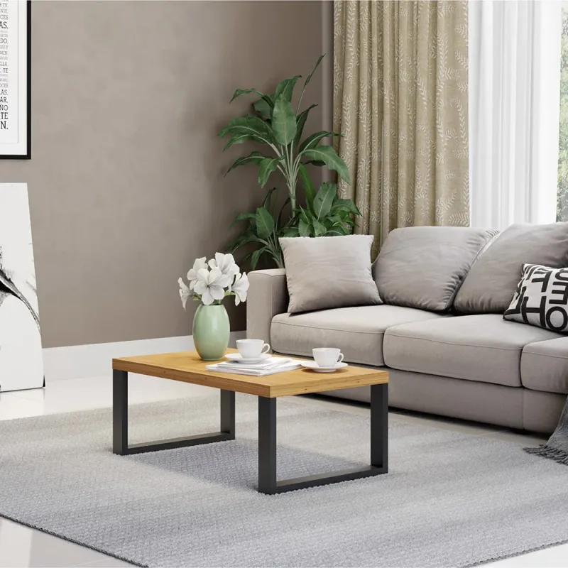 Mesa de Centro Industrial 89,5 cm 100% MDF Dalla Costa