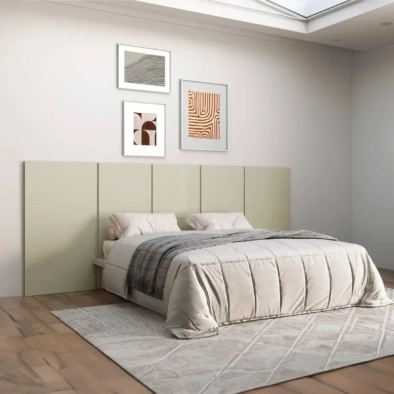 Cabeceira Queen em MDF 280 x 118 cm Lisa Off White Dalla Costa