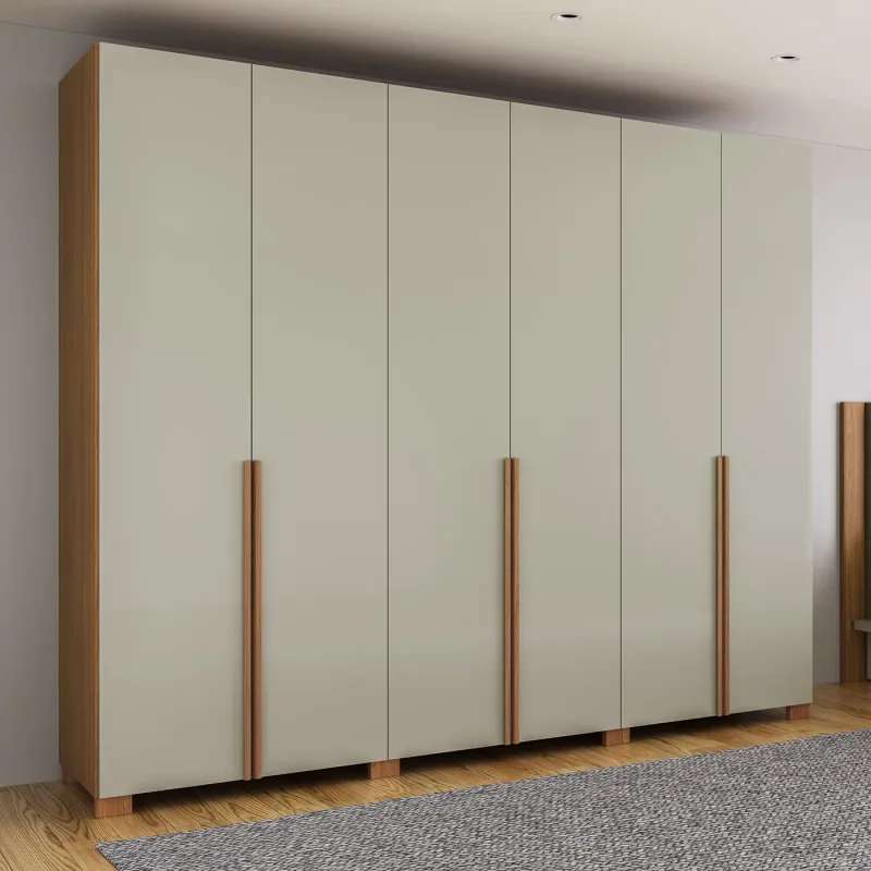 Guarda Roupa Casal 270cm com 6 Portas e 4 Gavetas Dalla Costa 100% MDF