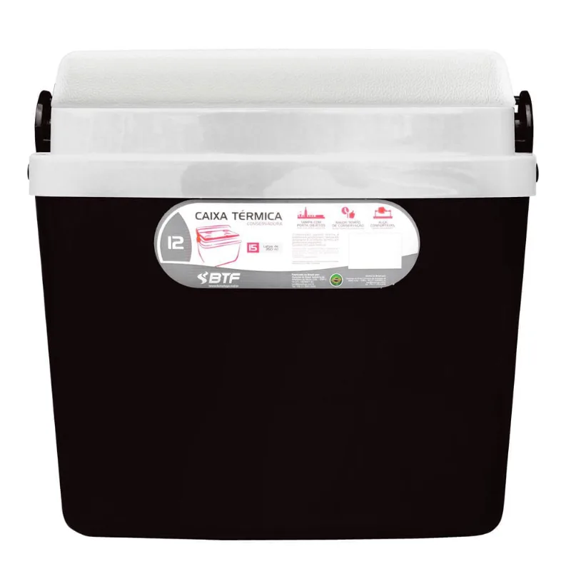 Caixa Térmica 12L Botafogo Preta