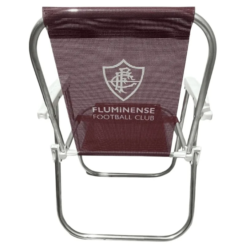 Cadeira De Praia Varanda Alta Fixa Fluminense Verm 90kg
