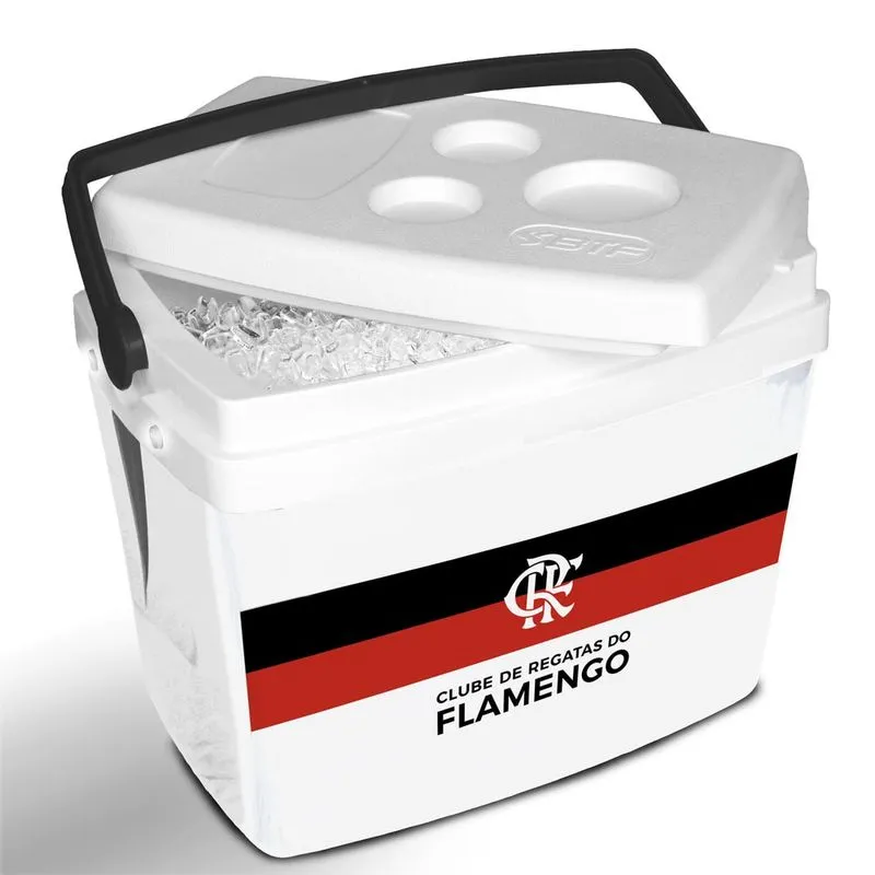 Caixa Térmica Flamengo 26L Crf Branca