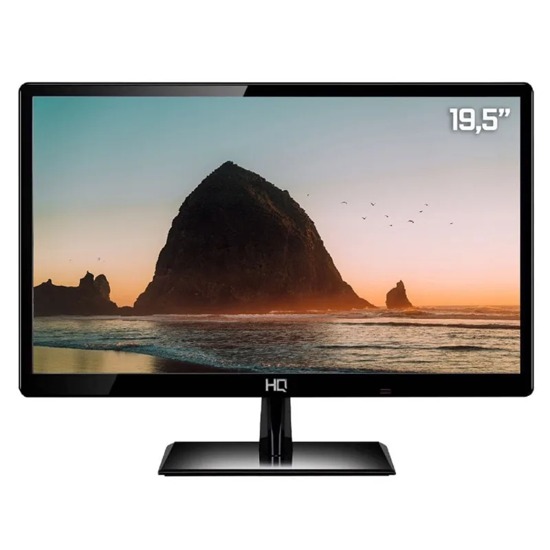 Monitor HQ LED 19.5" HD com HDMI e VGA 19.5HQLED Preto