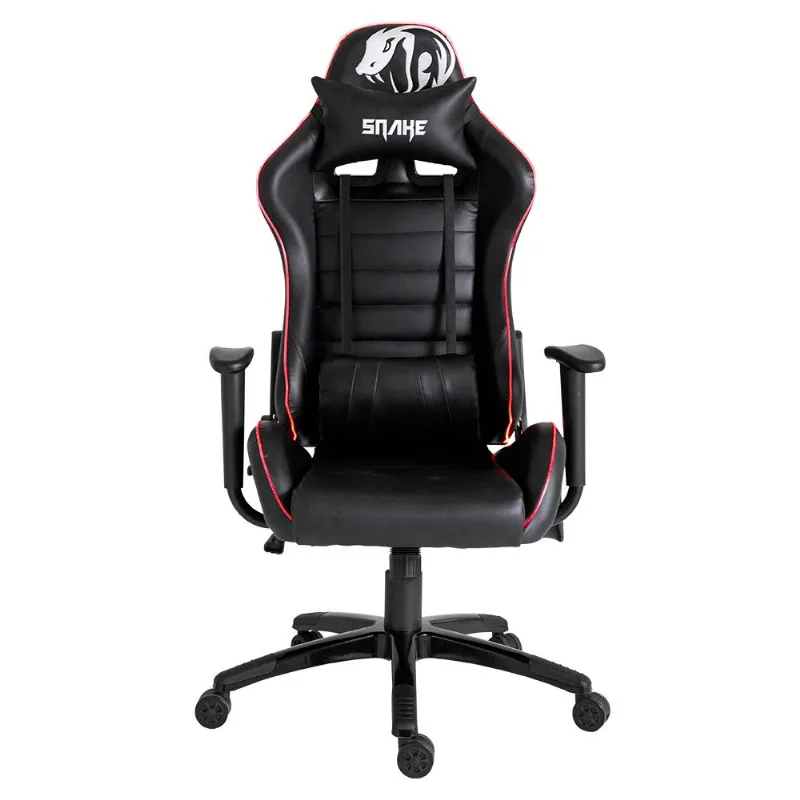 Cadeira Gamer Preta Coral Snake Gaming RGB Led Reclinável - 580