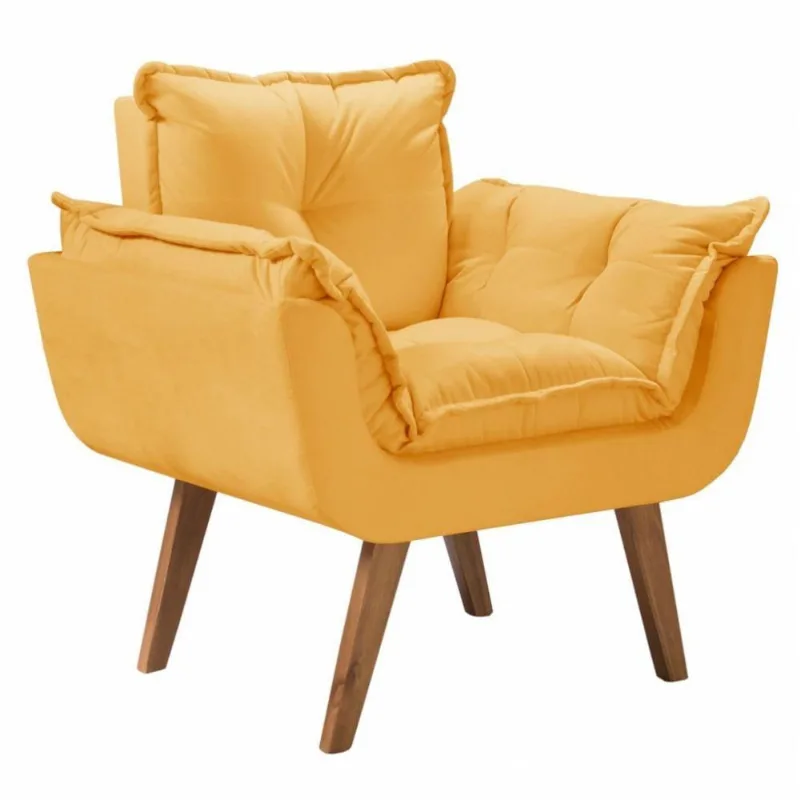 Poltrona Opalla 1 Lugar Base Palito D Salla Amarelo