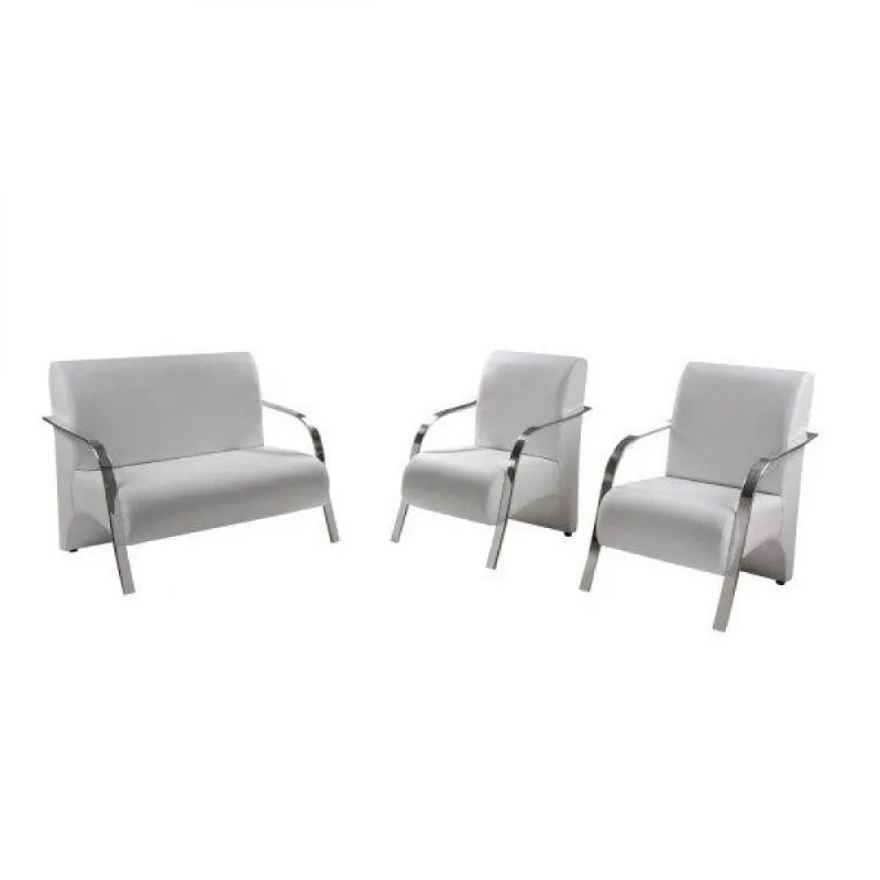 Conjunto Vênus 1 e 2 Lugareses Braço Alumínio D Salla Branco - D Salla